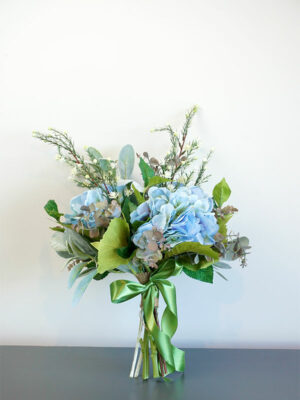 blue belle hand tied bouquet