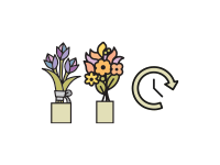 maintenance free icon simply sorted flowers